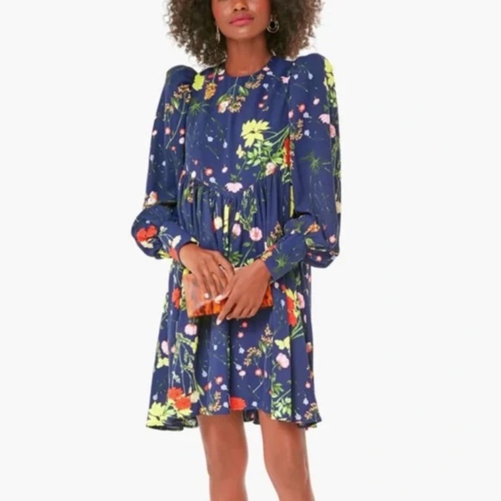 Pomander Place Navy Floral Long Sleeve Dress